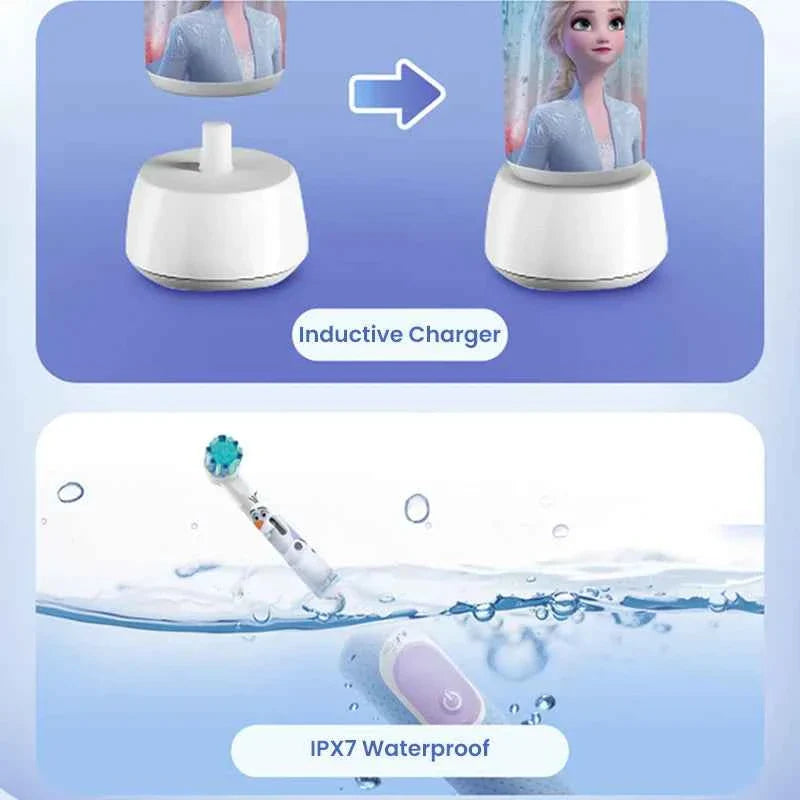 Oral-B Kids Electric Toothbrush Oral B D103 Marvel's Spiderman Frozen , Soft toothbrush bristles for Kids 3+