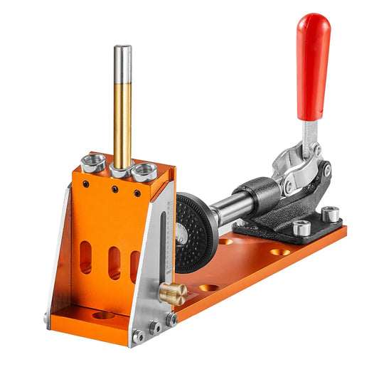 SucceBuy 30 Pcs Pocket Hole Jig Kit Adjustable & Easy to Use Pocket Hole Jig System with Step Drills Wrenches Drill Stop Rings