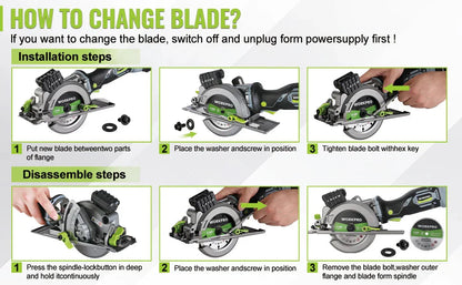 WORKPRO 20V Cordless Electric Circular Saw With Laser For Wood Ceramic Tile 115 mm Saw Blade 710W Electric Circular Saw No Laser
