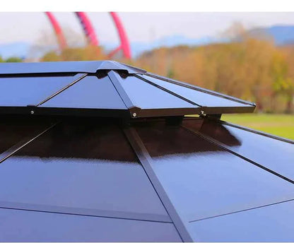 Direct Sales Double Roof Gazebo Aluminum Frame Waterproof Sun Shelter for Garden Outdoor Patio Rustproof Canopy