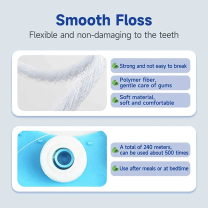 6 packs of mint floss，40 meter durable pack，Smooth Floss