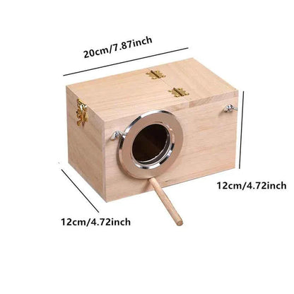 Wood Bird House Nest Birds Breeding Box Bird Parrot Breeding Decorative Cages Pet Accessories Home Balcony Decoration