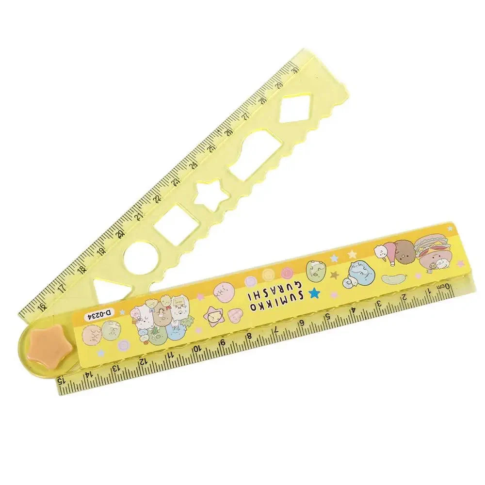 School Supplies  Gift 30CM Cute DIY Animal Drawing Rulers Drawing Tools Straightedge Folding Ruler