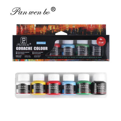 Acrylic Paint Set 6/12 Colors 25ml,Water-Proof Portable Art Rich Pigments for DlY Craft,Drawing,Painting,Canvas, Rock