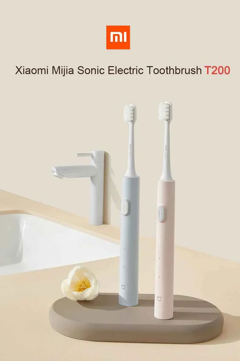 Original XIAOMI Mijia T200 Sonic Electric Toothbrush Teeth Whitening Ultrasonic Vibrating Smart Tooth Brushes IPX7 Waterproof