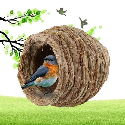 Hanging Hummingbird Bird House Bird's Nest In Straw Garden Nest Woven House Hut Straw Bird Birdhouse House Handwoven
