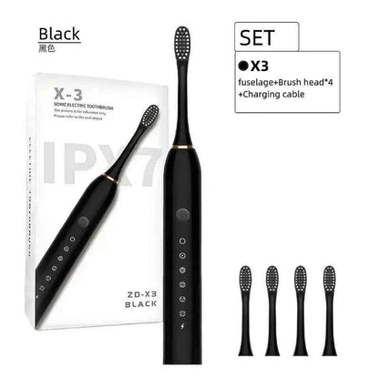 Sonic Electric Toothbrush for Adults IPX7 Waterproof DuPont Brush Head USB Rechargeable High Frequency Cleaning 6 Cleaning Modes