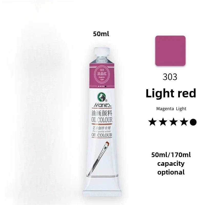 Maries Oil Paint 50ML Oil Painting Art Creation Pigment Large Oil Paint Paint Single Commonly Used 24 Colors