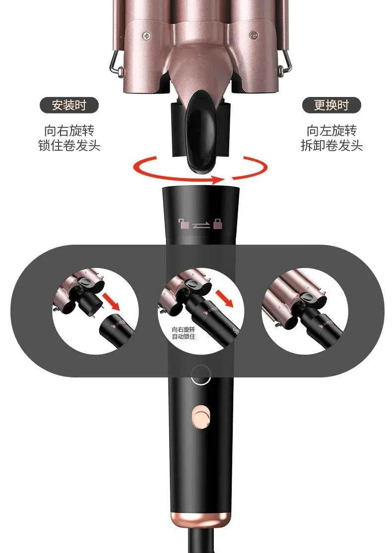 IN STOCK 5-in-1 Tube Changing Curling Iron Straight Curling Dual-purpose 32mm Large Wave Household Multi-function Curling Iron