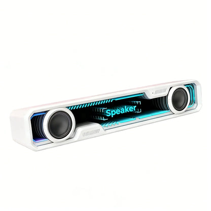 PC Sound Bar Wired Bluetooth Speaker RGB Colorful Abyss Light USB Wired Speakers for TV PC Laptop Gaming Surround Sound Audio