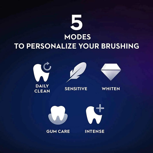 Oral-B iO7 Smart Electric Toothbrush with 5 Cleaning Modes Magnetic Technology App Connected Handle with Brush Head Travel Case
