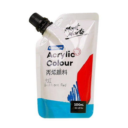 Art Acrylic Paint, 11 Colors Acrylic Paint, 100ml Bag, Rich Pigmented, Waterproof Acrylic Paints for Artists, Beginners