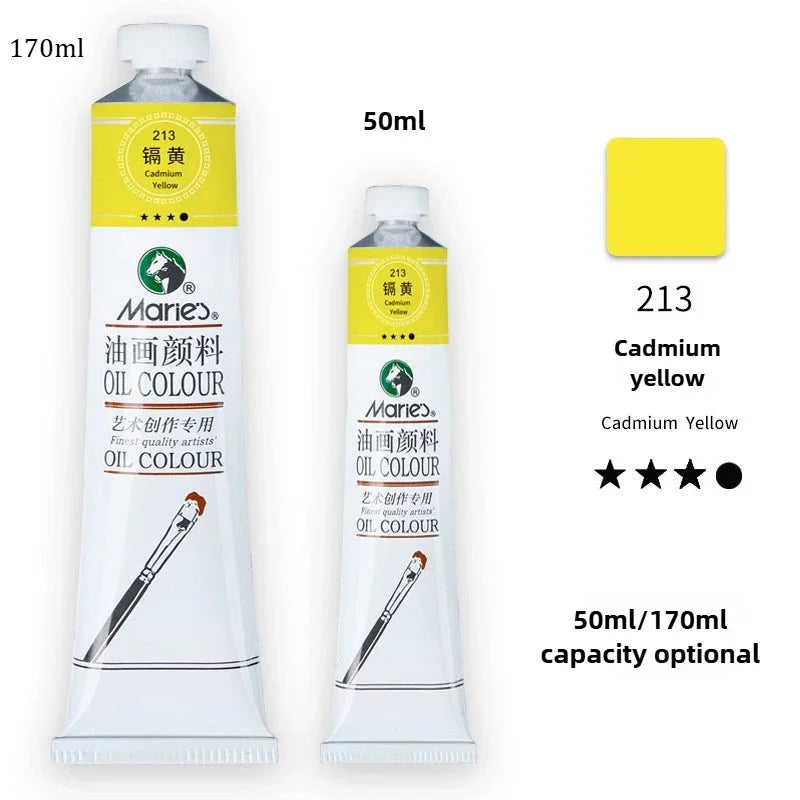 Marie's Oil Paint 170ML Oil Painting Art Creation Pigment Large Oil Paint Paint Single Commonly Used 24 Colors