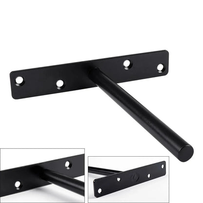 T Shape Concealed Shelf Brackets Floating  Wall Shelf Supports Screw Mounting Plate Multi sizes Metal Brackets