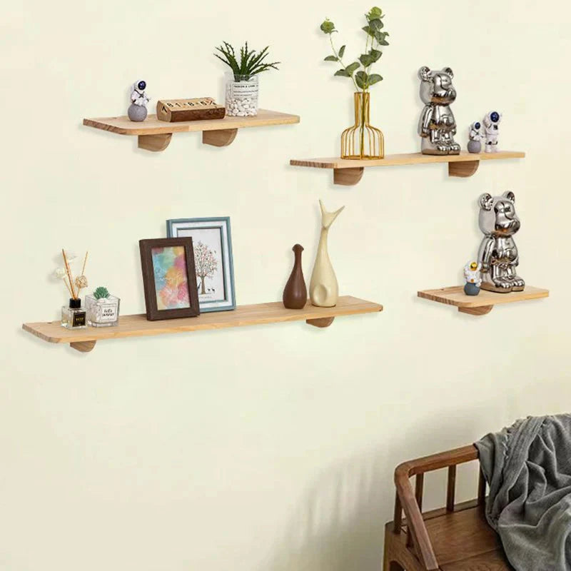 Floating Shelves for Wall Decor,Soild Wood Wall Mounted Shelf for Bathroom,Bedroom,Living Room Kitchen Storage&Decoration