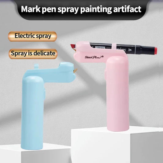 Art Electric Spray Pen Airbrush Set Inkjet Painting Brush Washable Spray Painting Hand Drawn Art Supplies Multi-function Color