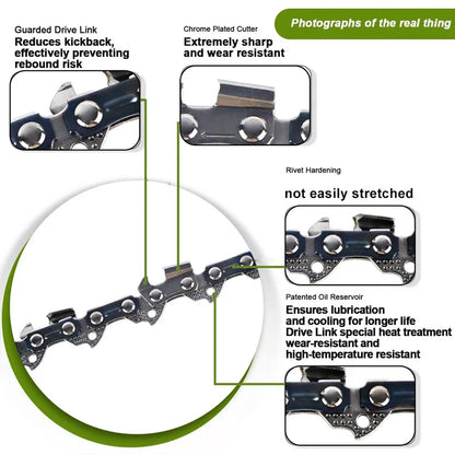 12 Inch Chainsaw Chain 3/8" LP Pitch .043'' Gauge 45 Drive Links Fits For DeWalt DCCS620P1 Ryobi, Craftsman, Makita and More