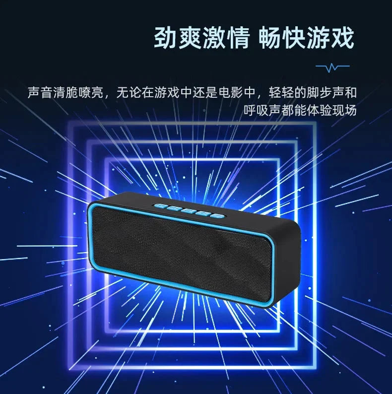 Waterproof Wireless Bluetooth speaker high sound quality small portable double soundbar speaker household outdoor loud subwoofer