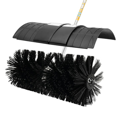 2.3HP 52CC Gas Power Walk Behind Sweeper, Hand-hold Snow Sweeper for Driveway Turf Artificial Grass