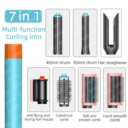 7-in-1 multifunctional curling iron  hair dryer and straightener set, styling tool that allows salon-quality styling at home