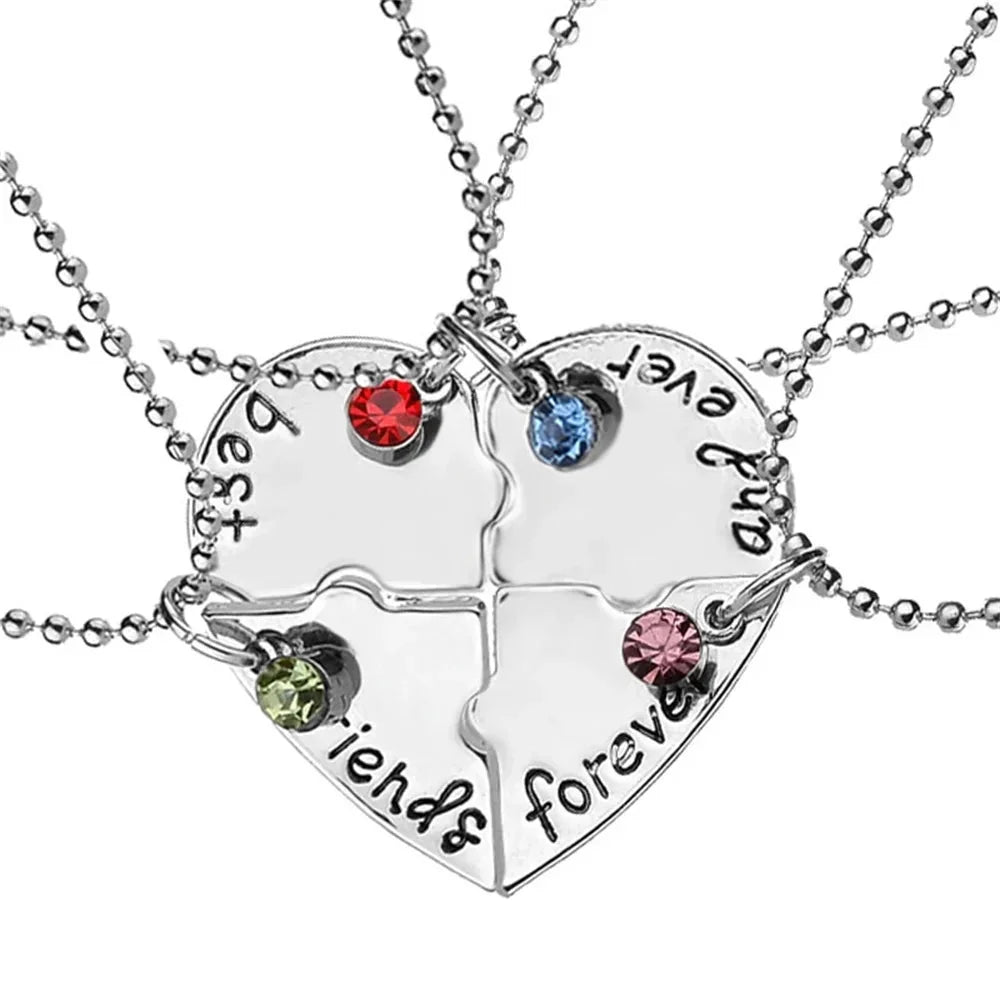 New Best Friends Necklace For Women Girls Broken Heart Puzzle Musical Note Pendant Necklaces BFF Friendship Forever Jewelry Gift