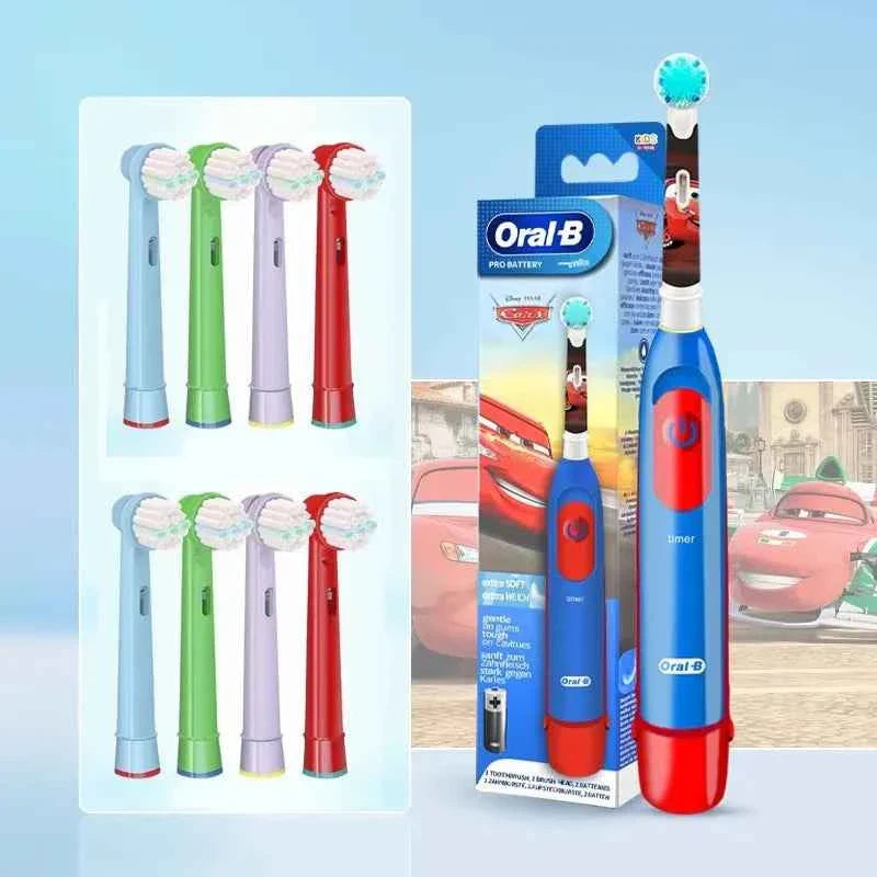 Oral B Kid Electric Toothbrush Car Design Toothbrush for Kid Soft Bristle Gentle Clean Teeth with Replacement Refills Waterpoof