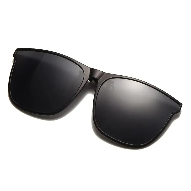 Polarized Clip On Sunglasses Men Photochromic Car Driver Goggles Night Vision Glasses Anti Glare Vintage Square Glasses
