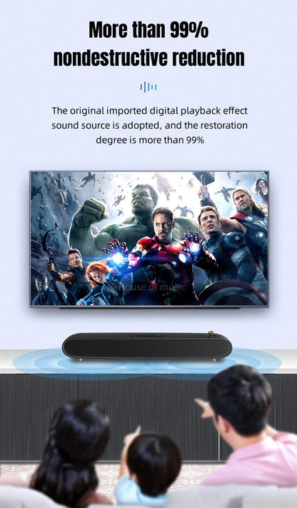 TV Soundbar Wired and Wireles Home Surround Speaker Sound Bar for PC Theater Computer Aux 3.5mm Outdoor Portable Bluetooth Audio