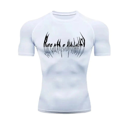 Compression t-Shirts for Mens Short Sleeve Gym Breathable Workout Fitness Undershirts Quick Dry Athletic High Elasticity Tops