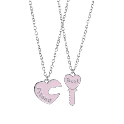 New Best Friends Necklace For Women Girls Broken Heart Puzzle Musical Note Pendant Necklaces BFF Friendship Forever Jewelry Gift