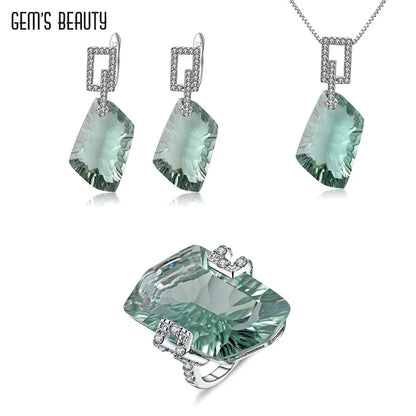GEM'S BEAUTY jewelry set for women 925 sterling silver Fine jewelry for woman Elegant original