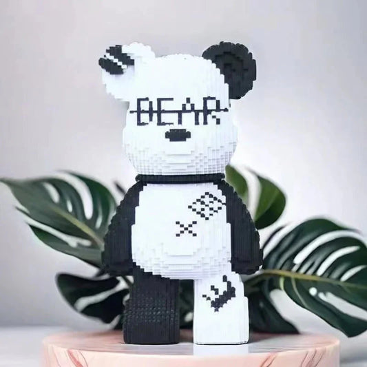 8653 Pieces of Fashionable Bear DIY Model Building Blocks, Designed for Young and Adults,