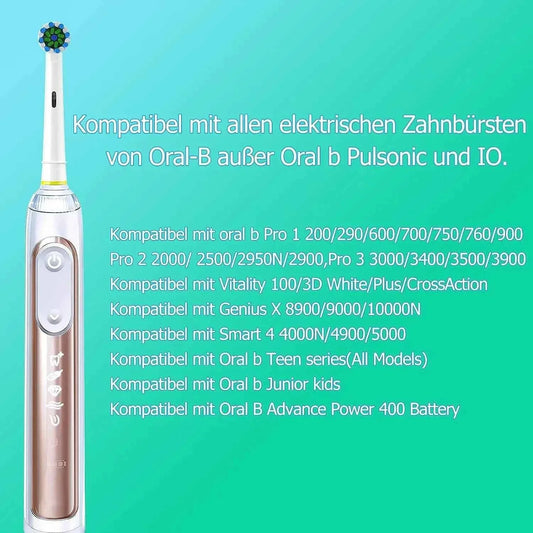 4pcs Toothbrush Head Compatible with Braun Oral B Electric Toothbrush, Replacement Brush Heads for Oral B Vitality Pro 1000 2000