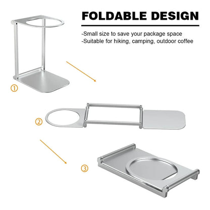Coffee Machine Stand Drip Filter Coffee Stand Aluminum Alloy Foldable Lightweight Outdoor Quality Professional Coffee Accessorie
