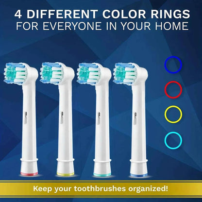 4pcs Toothbrush Head Compatible with Braun Oral B Electric Toothbrush, Replacement Brush Heads for Oral B Vitality Pro 1000 2000