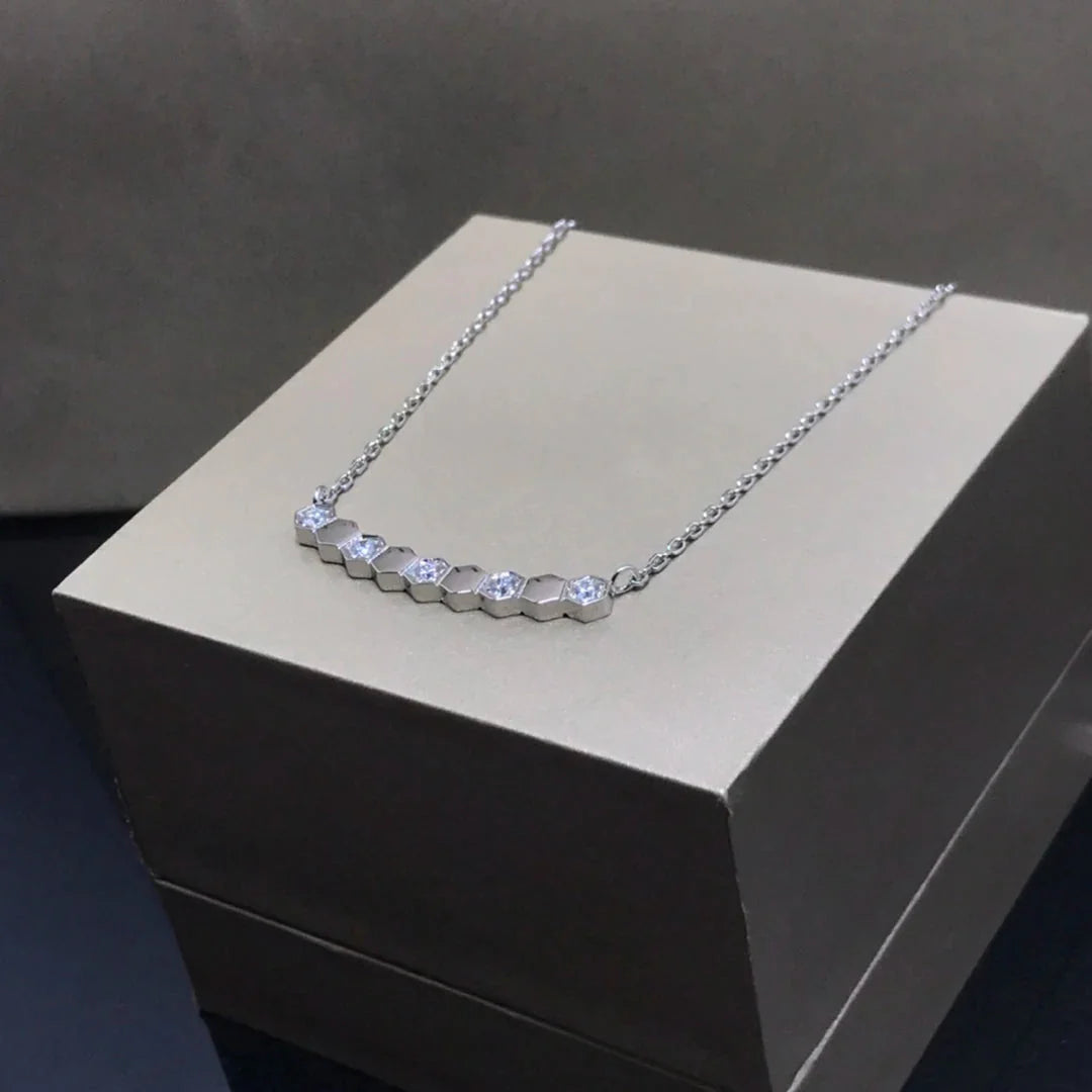 Luxury Jewelry 925 Pure Silver Women's Necklace.Trendy Wedding Jewelry Accessories Holiday Gifts