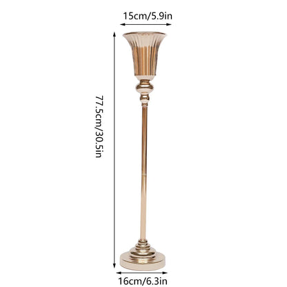 10Pcs Versatile Wedding stands Metal Trumpet Holders Vases For Weddings, Party Decorations