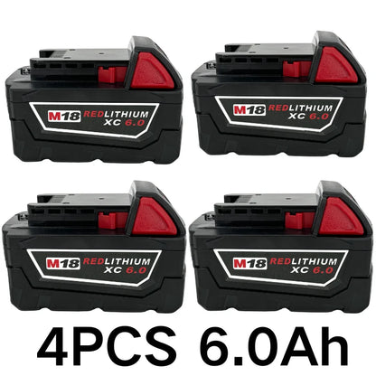 For Milwaukee M18 9000mAh 18V Li-ion Replacement Battery M18B12 For Milwaukee 18V Tool 9.0Ah Rechargeable Battery 6A Charger