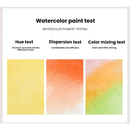 Portable Iron Box Solid Watercolor Paint Set for Art And Hand Drawing Portable Art Supplies