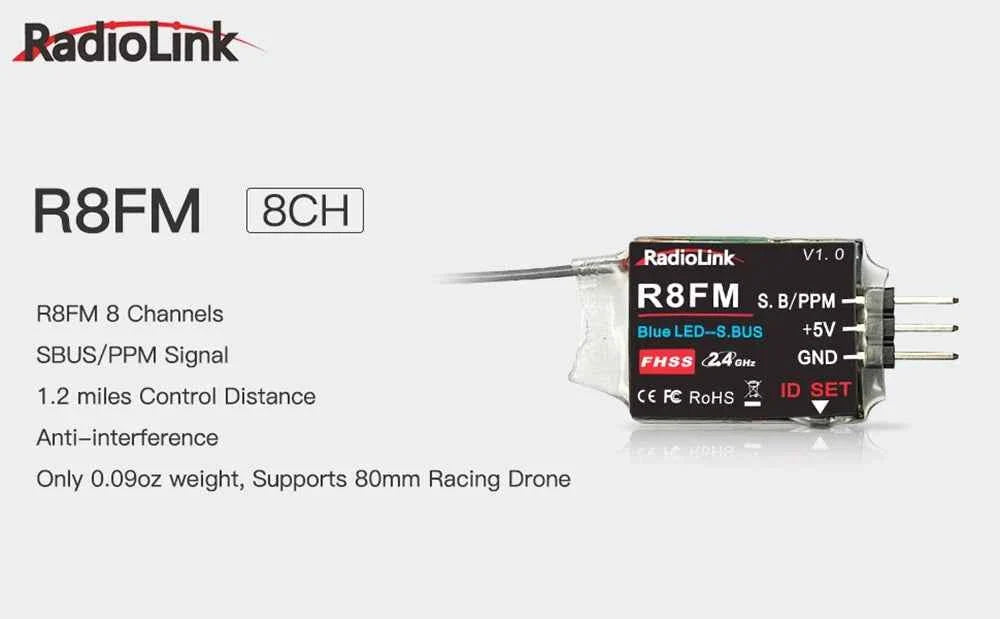 RadioLink RC Receiver R8FGH R8FG R8EF R8FM R8SM R8XM R7FG R6F R4FGM 2.4G Receiver for RC Transmitter RC8X/T8FB/T8S/RC6GS/RC4GS