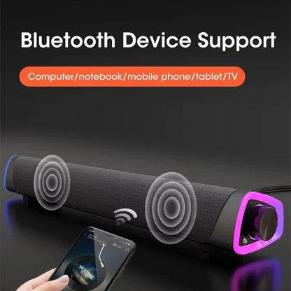 Bluetooth Speaker Bar Stereo Sound Subwoofer For Macbook Laptop Notebook PC Wired Loudspeaker Music Player