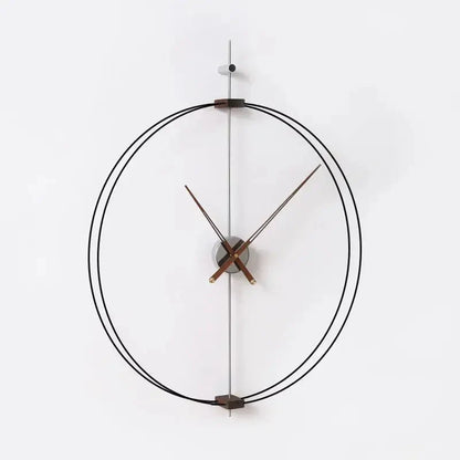 Spanish Minimalist Wall Clock Creative Luxury Living Room Art Clocks Solid Wood Pointer Large Wall Clock Silent Movement Clocks