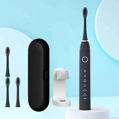6 Modes Electric Sonic Toothbrush USB Rechargeable for Adults Ultrasonic Tootbrush with 4/8 Replacement Heads Smart Timer IPX7