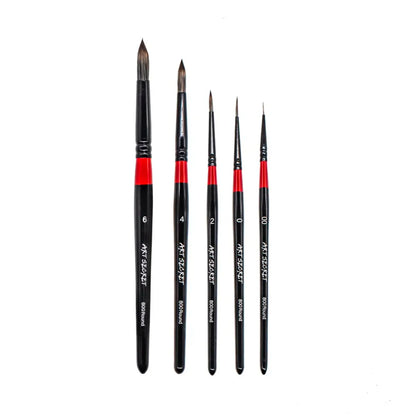 Artsecret Round Drawing Brush Set Professional Synthetic Hair Oil Watercolor Acrylic Paint Brushes Painting Art Supplies 800R