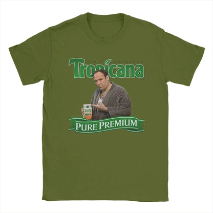 The Sopranos T-Shirts for Men  Novelty Pure Cotton Tees Round Neck Short Sleeve T Shirts Unique Clothing