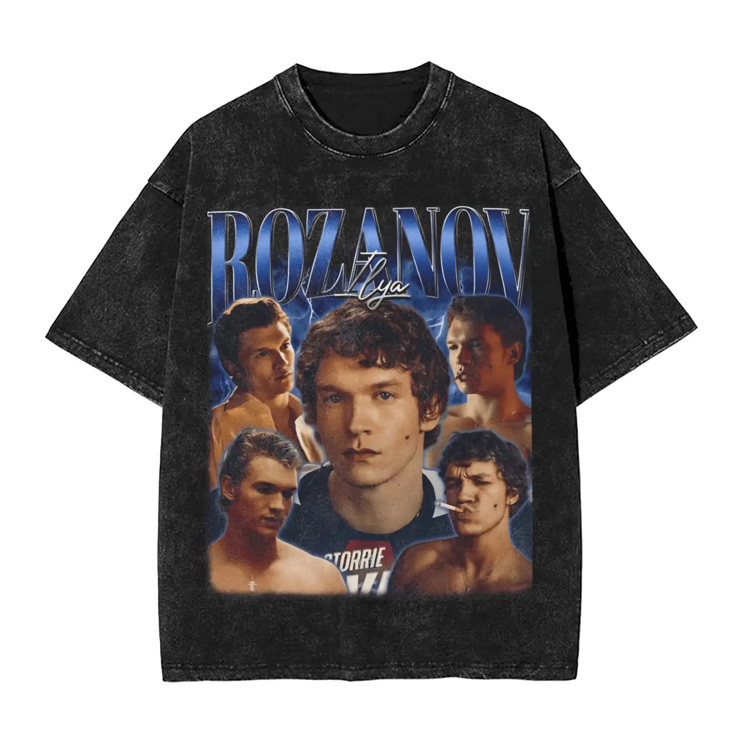 Mens T Shirt Ilya Rozanov 81 Boston Raiders Hudson Williams Washed T-Shirts Hipster  Summer Tee Shirt Y2K Funny Cotton Tops