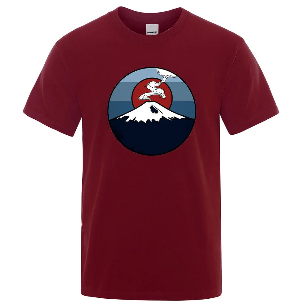 Mt. Fuji, Japan Mens T Shirt Fashion Cotton Eco-Friendly T-Shirts Summer Tee Clothes Tshirt Hip Hop Oversize Loose Men T Shirts