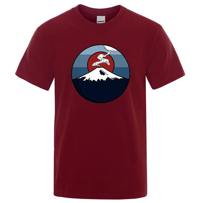 Mt. Fuji, Japan Mens T Shirt Fashion Cotton Eco-Friendly T-Shirts Summer Tee Clothes Tshirt Hip Hop Oversize Loose Men T Shirts