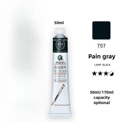 Maries Oil Paint 50ML Oil Painting Art Creation Pigment Large Oil Paint Paint Single Commonly Used 24 Colors
