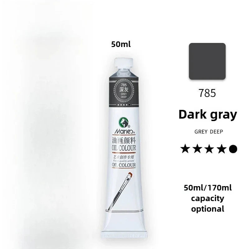 Maries Oil Paint 50ML Oil Painting Art Creation Pigment Large Oil Paint Paint Single Commonly Used 24 Colors